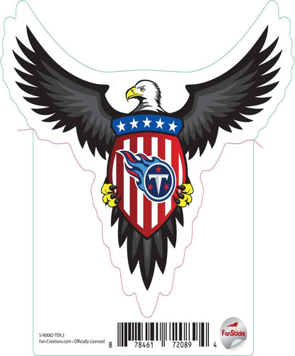 Fan Creations Decal Tennessee Titans 3in Decal - Patriotic Eagle