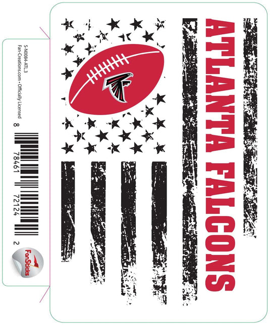 Fan Creations Decal Atlanta Falcons 3in Decal Team Flag