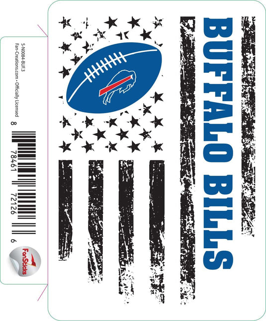 Fan Creations Decal Buffalo Bills 3in Decal Team Flag