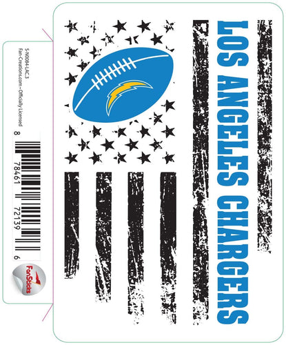 Fan Creations Decal Los Angeles Chargers 3in Decal Team Flag