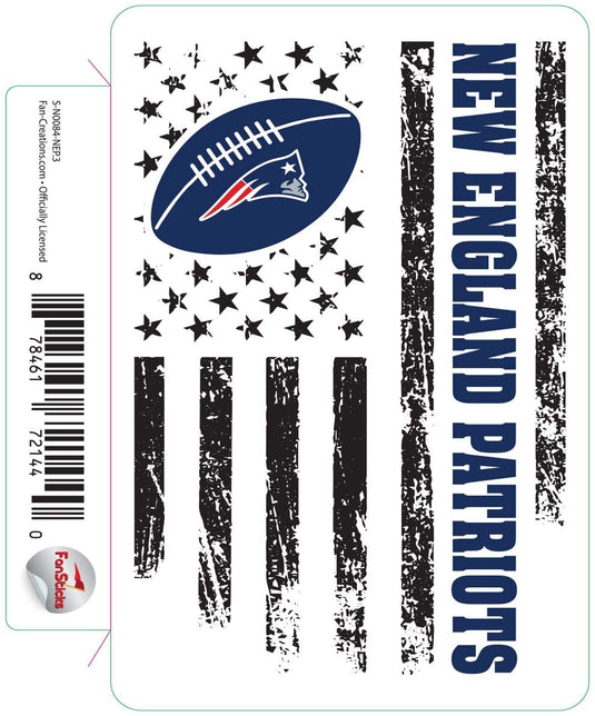 Fan Creations Decal New England Patriots 3in Decal Team Flag