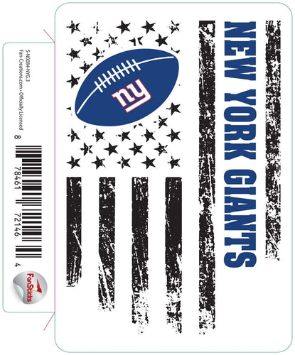 Fan Creations Decal New York Giants 3in Decal Team Flag