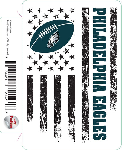 Fan Creations Decal Philadelphia Eagles 3in Decal Team Flag