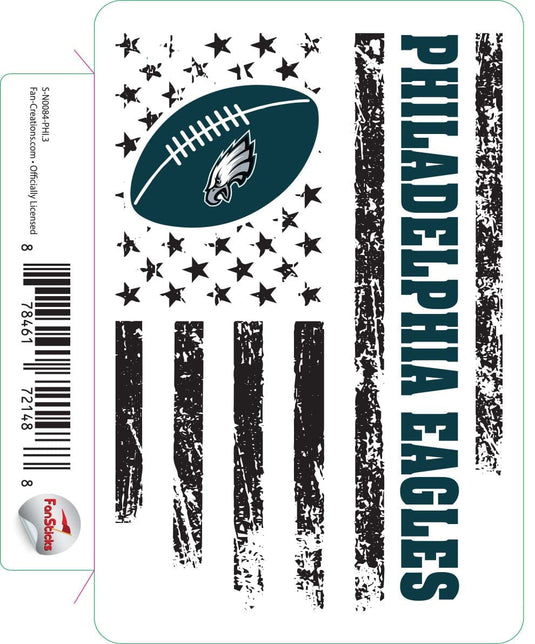 Fan Creations Decal Philadelphia Eagles 3in Decal Team Flag