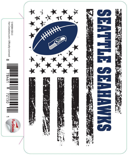 Fan Creations Decal Seattle Seahawks 3in Decal - Team Flag