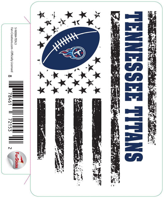 Fan Creations Decal Tennessee Titans 3in Decal - Team Flag