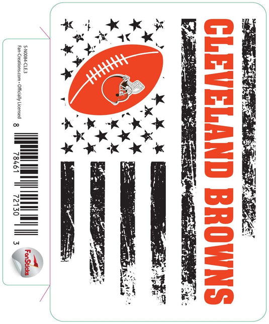 Fan Creations Decal Cleveland Browns 3in Decal Team Flag
