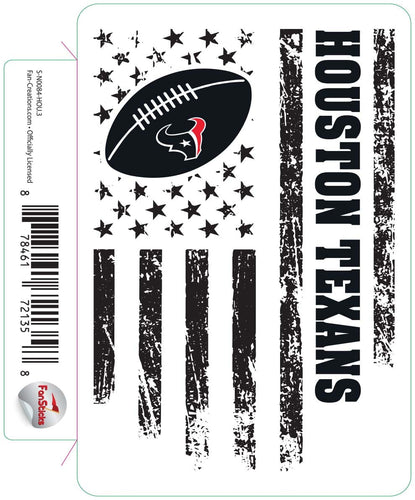 Fan Creations Decal Houston Texans 3in Decal Team Flag