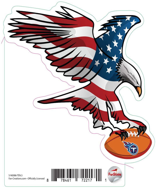 Fan Creations Decal Tennessee Titans 3in Decal - American Flag Eagle