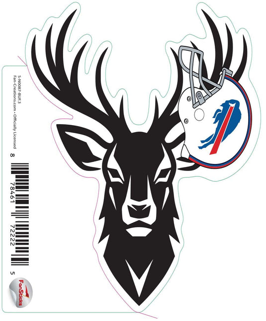 Fan Creations Decal Buffalo Bills 3in Decal Deer Helmet