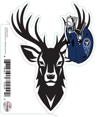 Fan Creations Decal Tennessee Titans 3in Decal - Deer Helmet