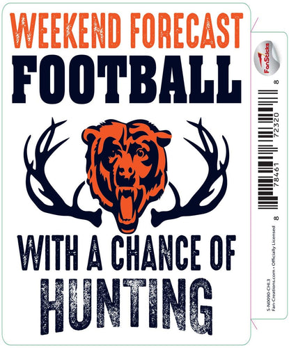 Fan Creations Decal Chicago Bears 3in Decal Weekend Forecast