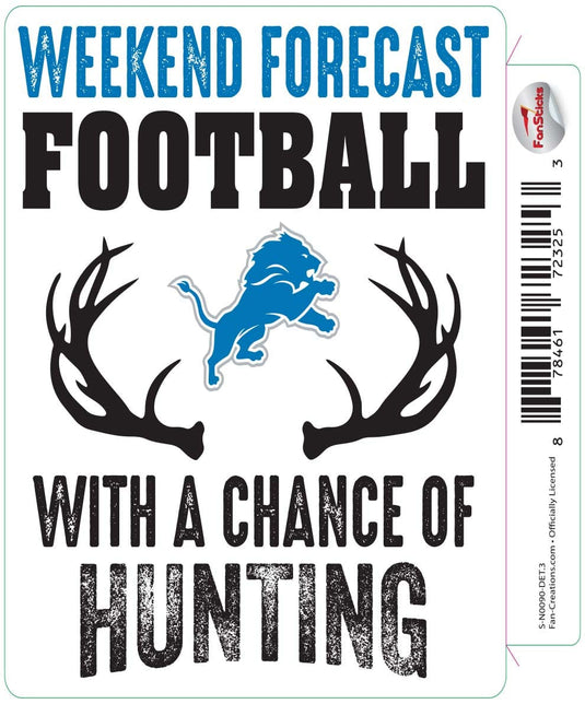 Fan Creations Decal Detroit Lions 3in Decal Weekend Forecast