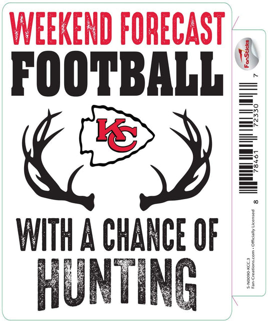 Fan Creations Decal Kansas City Chiefs 3in Decal Weekend Forecast