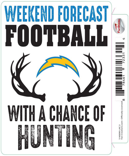 Fan Creations Decal Los Angeles Chargers 3in Decal Weekend Forecast