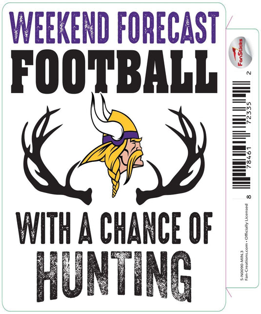 Fan Creations Decal Minnesota Vikings 3in Decal Weekend Forecast