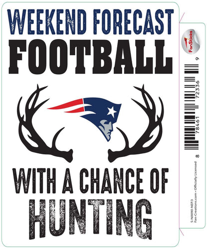 Fan Creations Decal New England Patriots 3in Decal Weekend Forecast