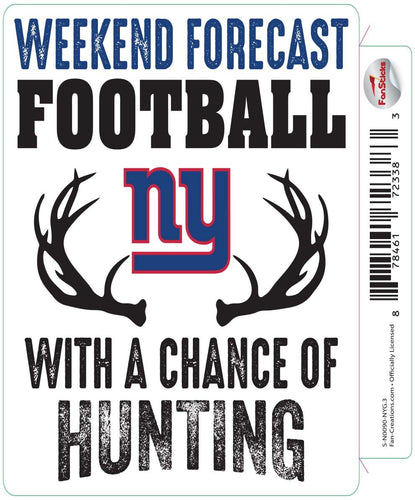 Fan Creations Decal New York Giants 3in Decal Weekend Forecast