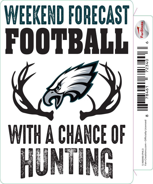 Fan Creations Decal Philadelphia Eagles 3in Decal Weekend Forecast