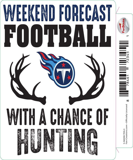 Fan Creations Decal Tennessee Titans 3in Decal - Weekend Forecast