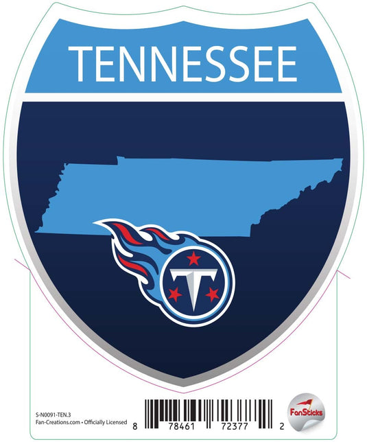 Fan Creations Decal Tennessee Titans 3in Decal - Interstate Sign