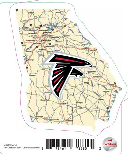 Fan Creations Decal Atlanta Falcons 3in Decal Map