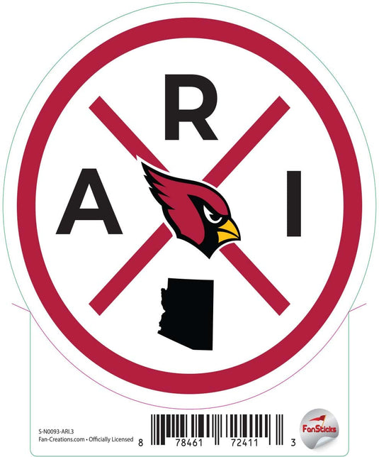 Fan Creations Decal Arizona Cardinals 3in Decal 