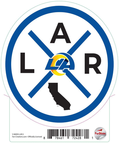 Fan Creations Decal Los Angeles Rams 3in Decal Location Circle