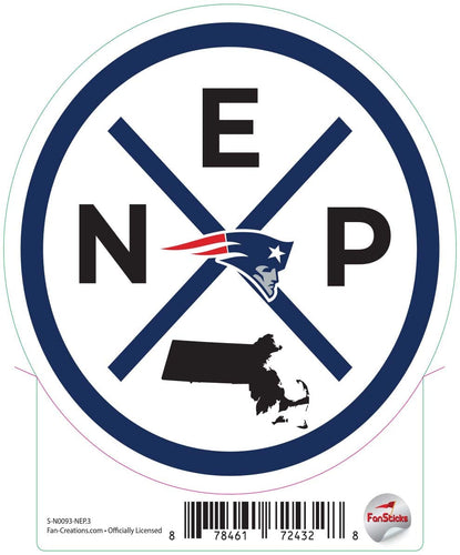 Fan Creations Decal New England Patriots 3in Decal Location Circle