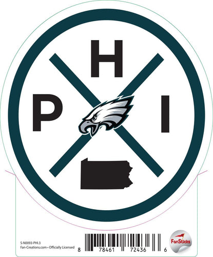 Fan Creations Decal Philadelphia Eagles 3in Decal Location Circle