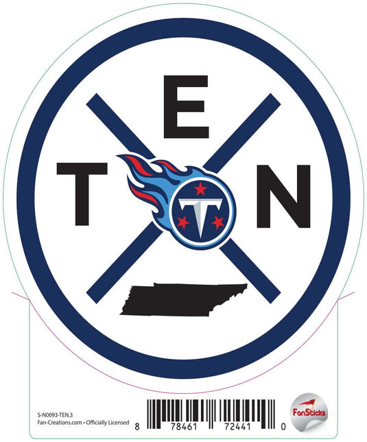 Fan Creations Decal Tennessee Titans 3in Decal - Location Circle