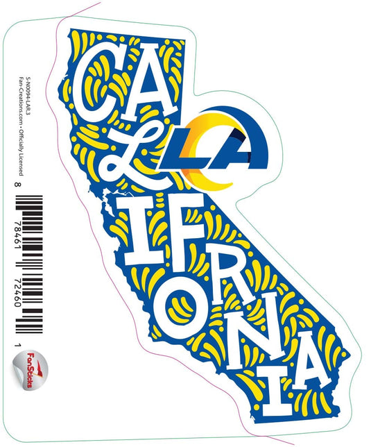 Fan Creations Decal Los Angeles Rams 3in Decal State Name