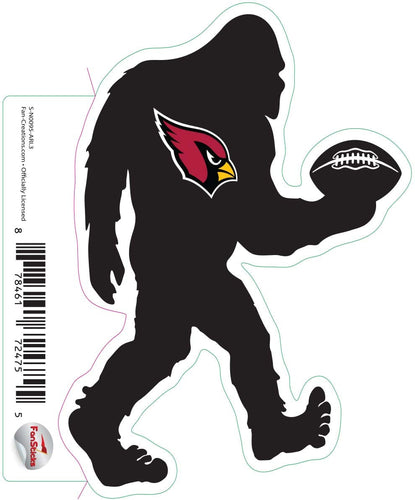 Fan Creations Decal Arizona Cardinals 3in Decal Bigfoot Football