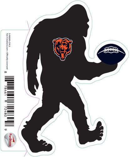 Fan Creations Decal Chicago Bears 3in Decal Bigfoot Football