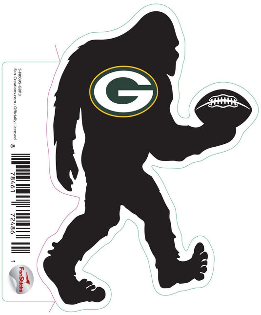 Fan Creations Decal Green Bay Packers 3in Decal Bigfoot Football