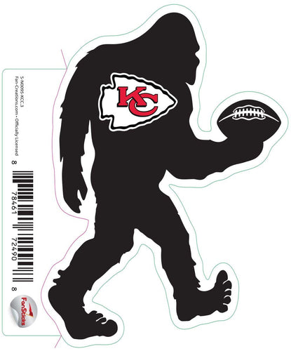 Fan Creations Decal Kansas City Chiefs 3in Decal Bigfoot Football