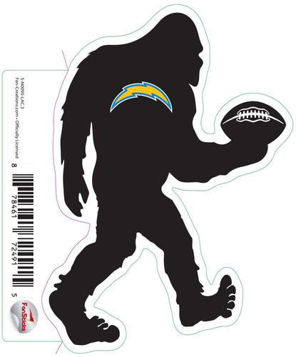 Fan Creations Decal Los Angeles Chargers 3in Decal Bigfoot Football