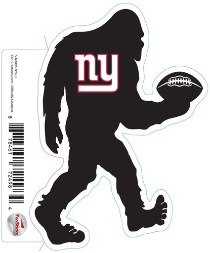Fan Creations Decal New York Giants 3in Decal Bigfoot Football