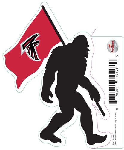 Fan Creations Decal Atlanta Falcons 3in Decal Bigfoot Flag