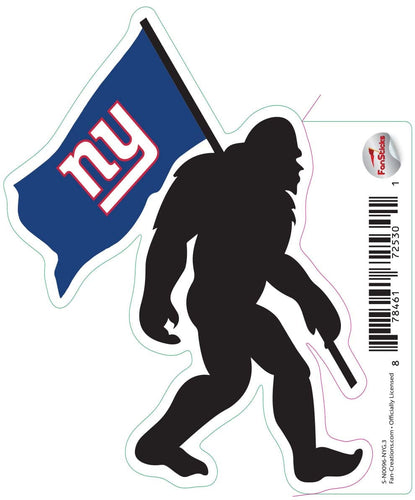Fan Creations Decal New York Giants 3in Decal Bigfoot Flag