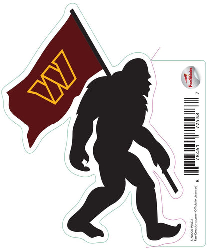 Fan Creations Decal Washington Commanders 3in Decal - Bigfoot Flag