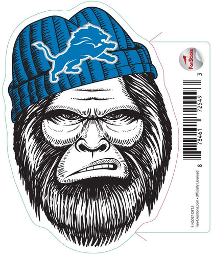 Fan Creations Decal Detroit Lions 3in Decal Bigfoot Face