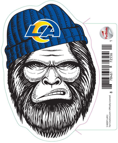 Fan Creations Decal Los Angeles Rams 3in Decal Bigfoot Face