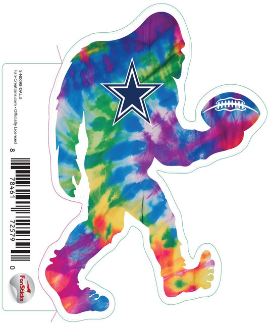 Fan Creations Decal Dallas Cowboys 3in Decal Bigfoot Football Tie Dye