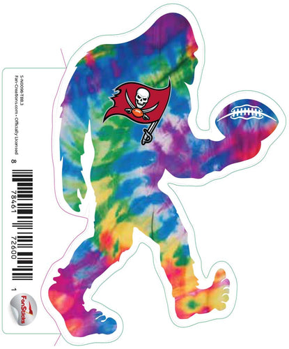 Fan Creations Decal Tampa Bay Buccaneers 3in Decal - Bigfoot Football Tye Die