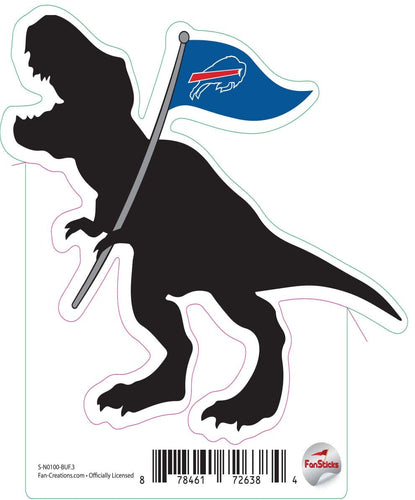 Fan Creations Decal Buffalo Bills 3in Decal T-Rex Flag Silhouette