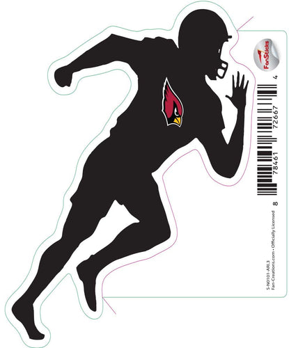 Fan Creations Decal Arizona Cardinals 3in Decal Player Silhouette - Running