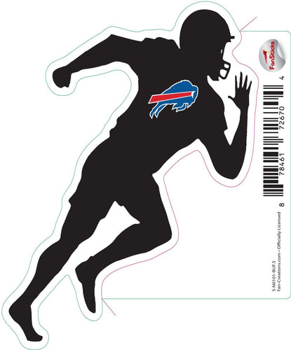 Fan Creations Decal Buffalo Bills 3in Decal Player Silhouette - Running