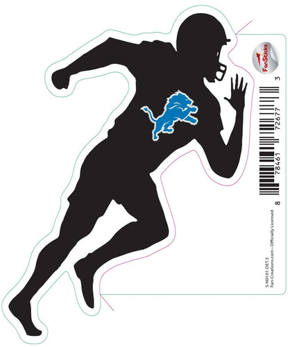 Fan Creations Decal Detroit Lions 3in Decal Player Silhouette - Running