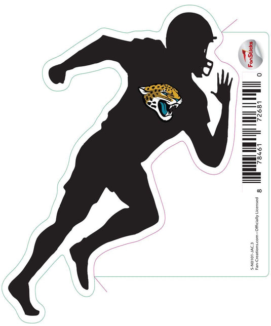 Fan Creations Decal Jacksonville Jaguars 3in Decal Player Silhouette - Running